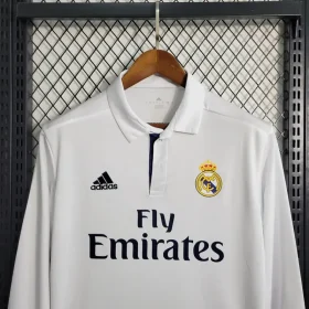 Retro Real Madrid 2016/17 Home Long Sleeve Jersey - Image 10