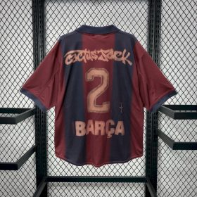 Mens Barcelona 2000/01 Home Retro Skeleton Jersey - Image 5