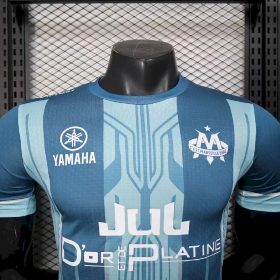 Mens Olympique Marseille 2025/26 Blue Jersey Player Version - Image 4