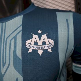 Mens Olympique Marseille 2025/26 Blue Jersey Player Version - Image 3