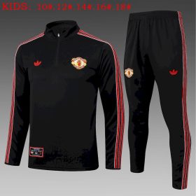 Kids Manchester United 2025/26 Half-Zip Sweater+Pant 815
