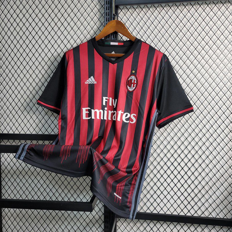 AC-Milan-201617-Home-Retro-Jersey-59525.jpg Retro AC Milan 2016/17 Home Jersey - Image 1