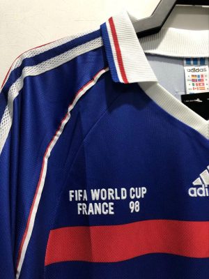 Retro France 1998 World Cup Home Long Sleeve Jersey - Image 3