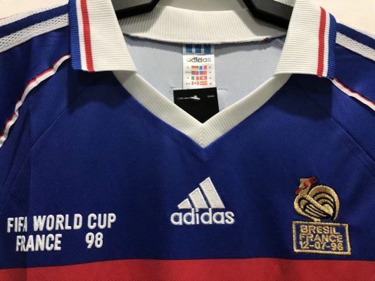 Retro France 1998 World Cup Home Long Sleeve Jersey - Image 5