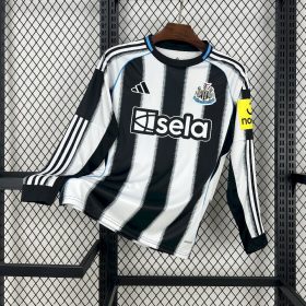 Mens Newcastle United 2025/26 Home Long Sleeve Jersey