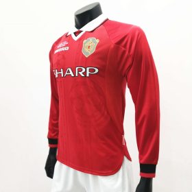 Retro Manchester United 1999/00 Home Long Sleeve Jersey - Image 6