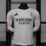 Mens Real Madrid 2026/27 Home Long Sleeve Jersey Player Version