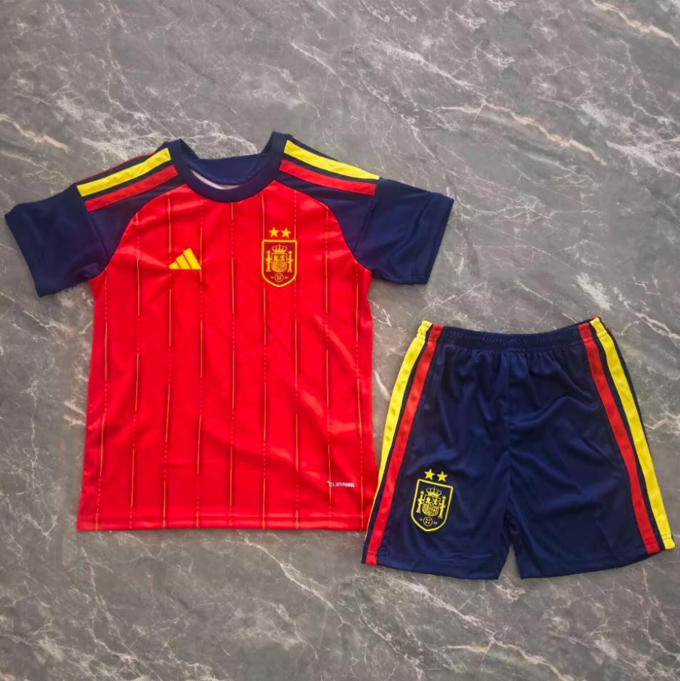 ScreenShot_2026-07-21_163324_810 Kids Spain 2 Stars 2026 World Cup Home Kit - Image 1