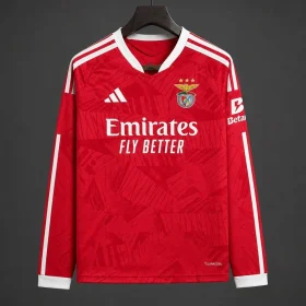 Mens Benfica 26/27 Home Long Sleeve Jersey